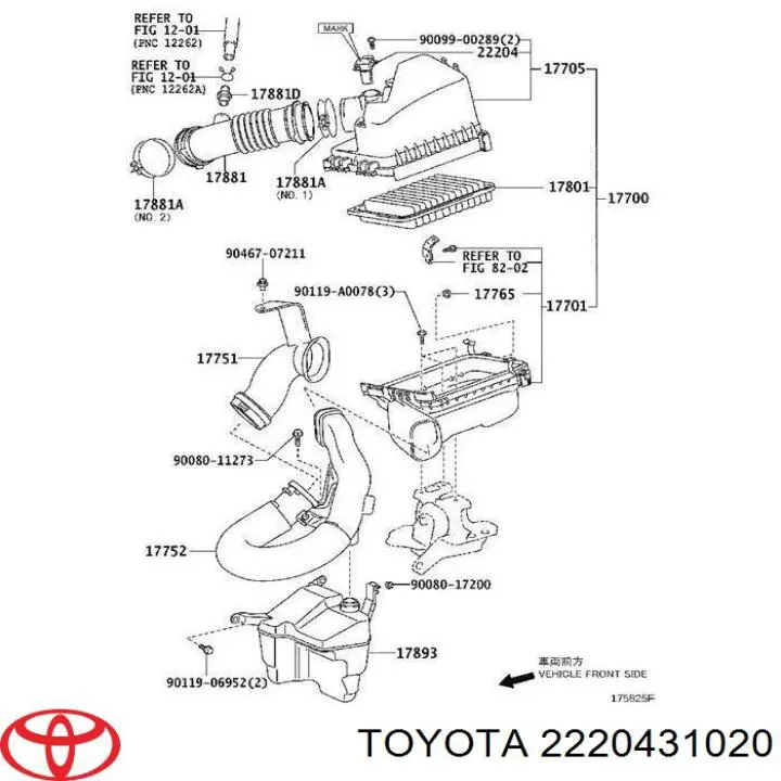 Czujnik przepływu powietrza, przepływomierz powietrza M.A.F. Toyota 2220431020 cena, od 73,10 USD
