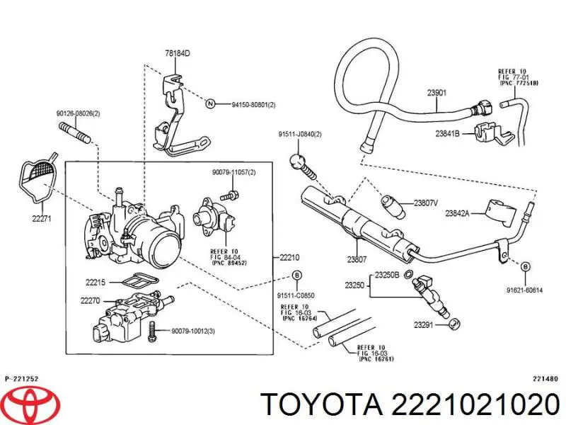 Przepustnica, komplet Toyota 2221021020 cena, od 2459,92 USD