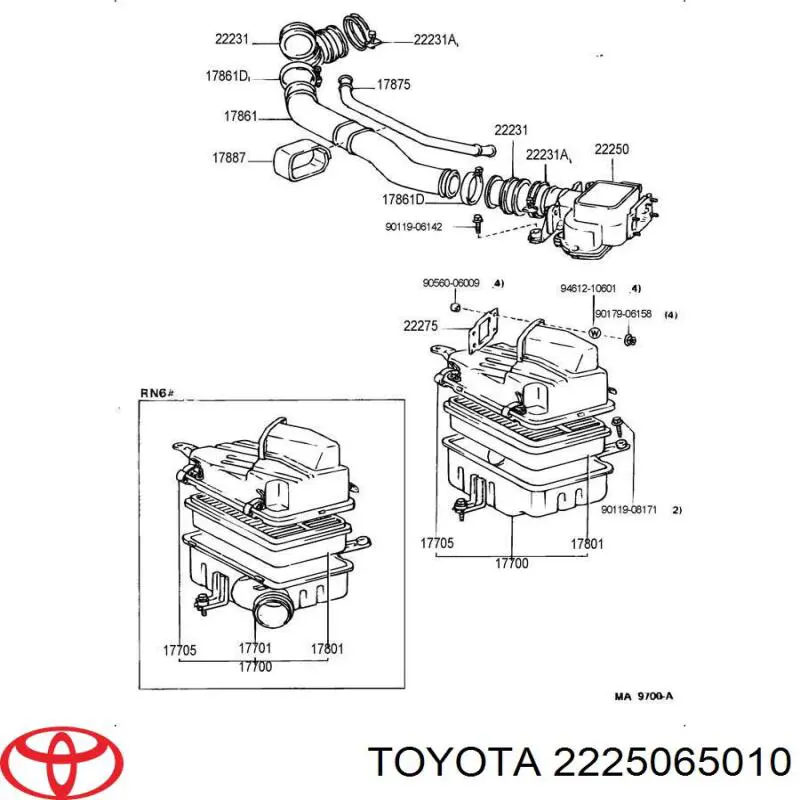 Czujnik przepływu powietrza, przepływomierz powietrza M.A.F. Toyota 4 Runner SUV (N130) (1987 - 1996) cena, od 2623,26 USD