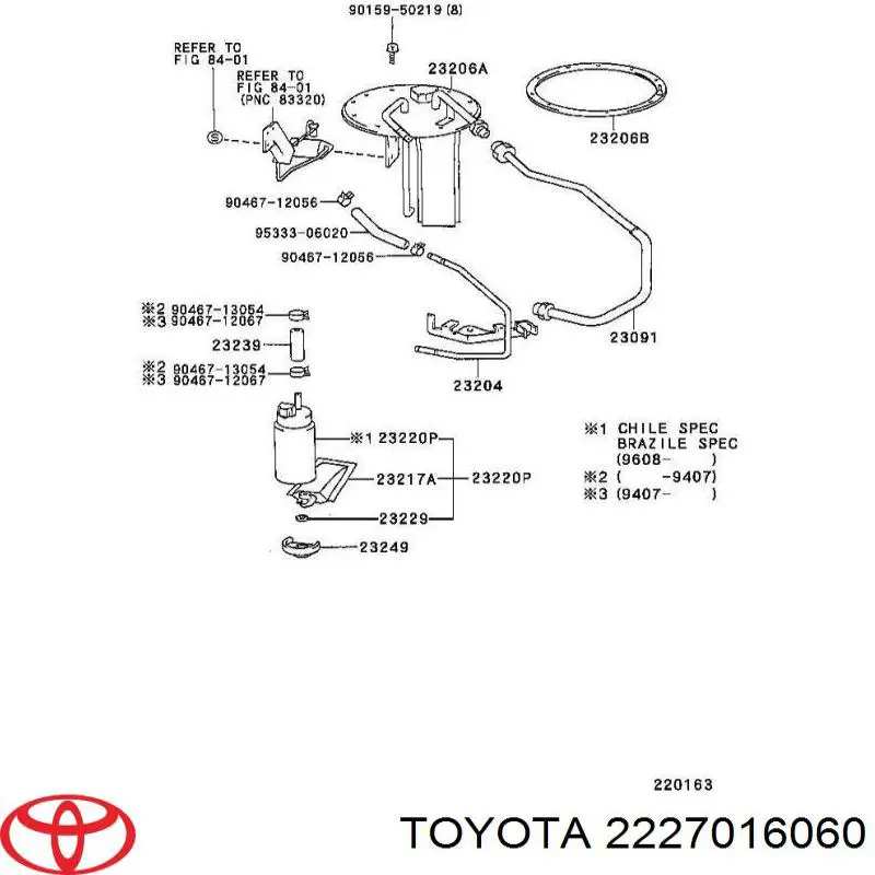 2227016060 Toyota Regulator biegu jałowego