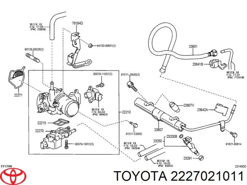 2227021011 Toyota Regulator biegu jałowego