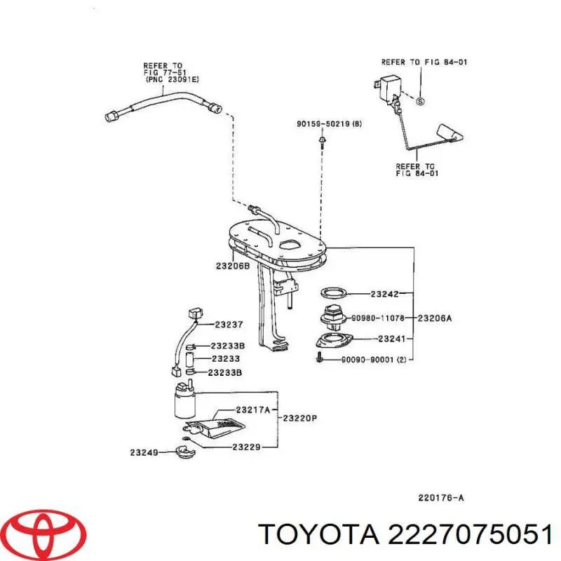 Regulator biegu jałowego 2227075051 Toyota