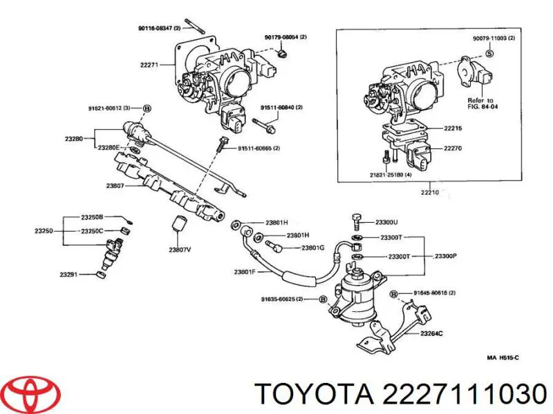 Uszczelka przepustnicy Toyota Starlet 4 (EP91)