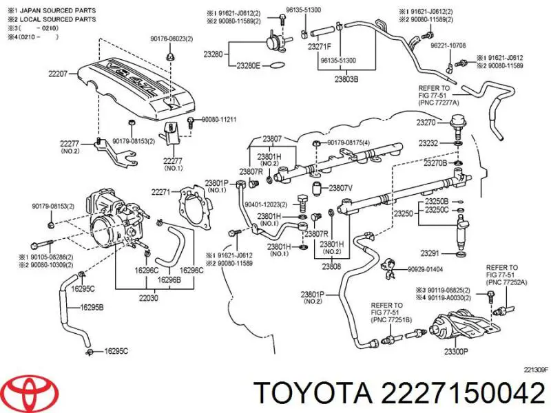 Uszczelka przepustnicy Lexus GS 