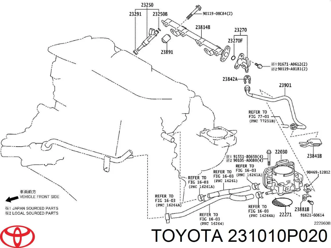 Pompa wtryskowa wysokiego ciśnienia do Toyota Highlander III U5
