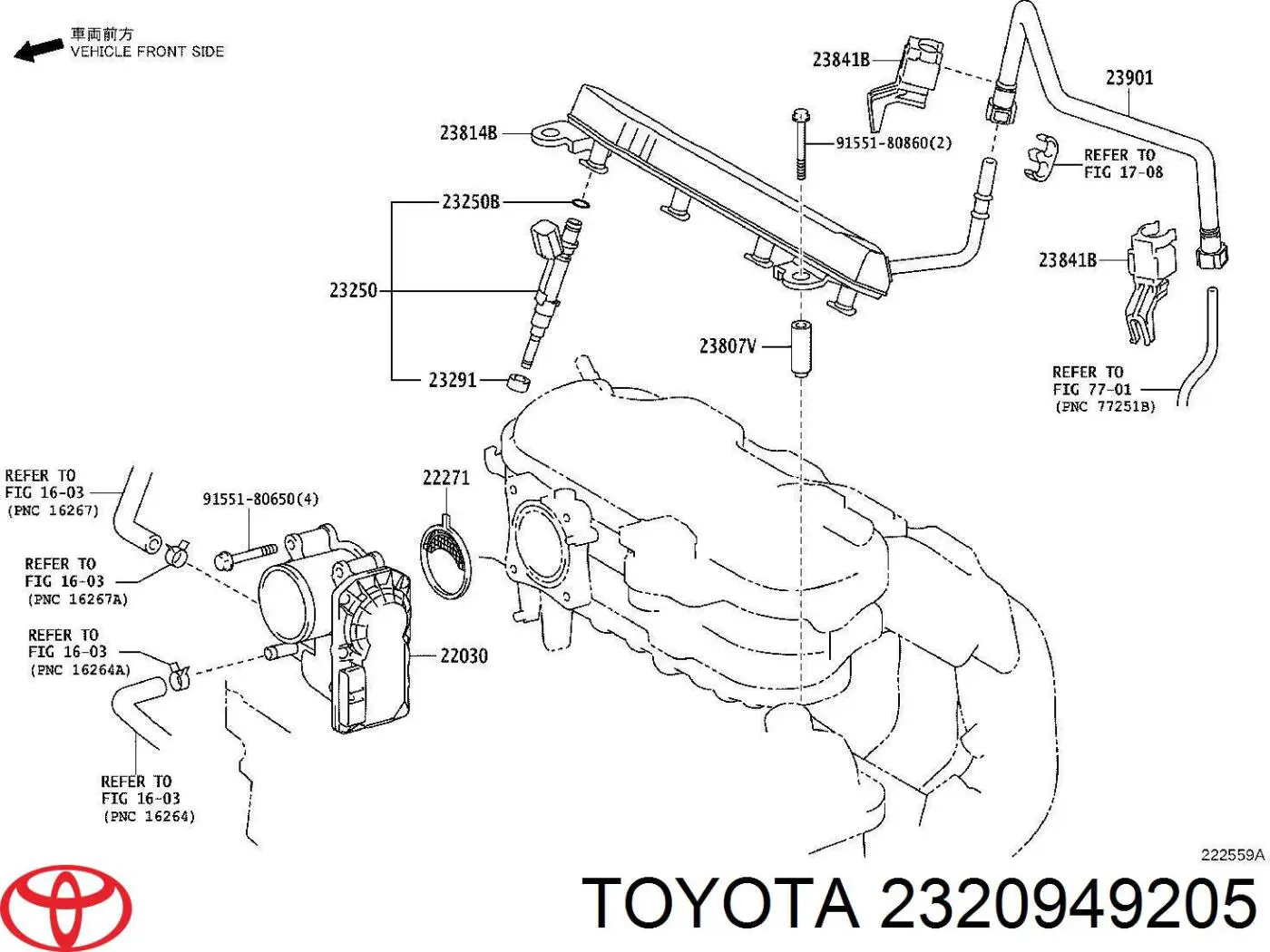 2320949205 Toyota Wtryskiwacz paliwa