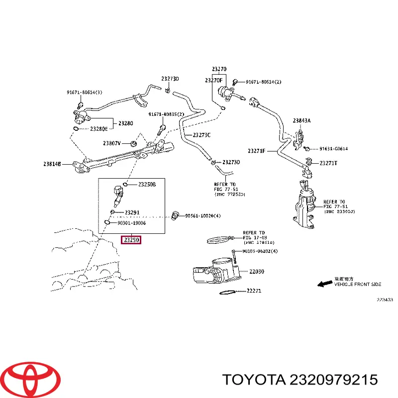 2320979215 Toyota Wtryskiwacz paliwa