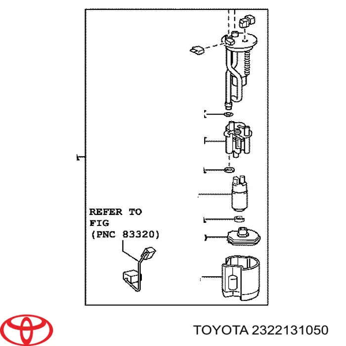 2322131050 Toyota element-turbina pompy paliwa