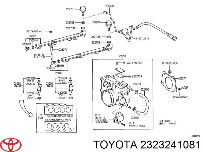 2323241081 Toyota uszczelka korka miski olejowej