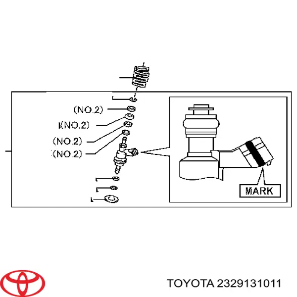 2329131011 Toyota Pierścień uszczelniający wtryskiwacza