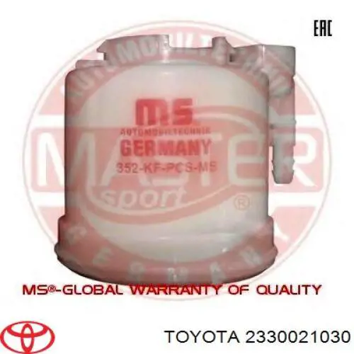 Do koszyka 2330021030 Toyota Filtr paliwa