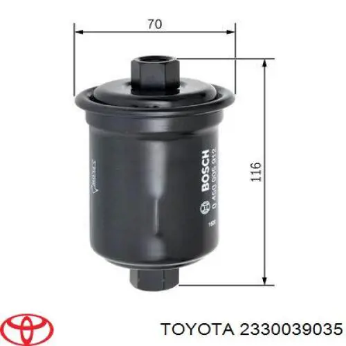 Do koszyka 2330039035 Toyota Filtr paliwa