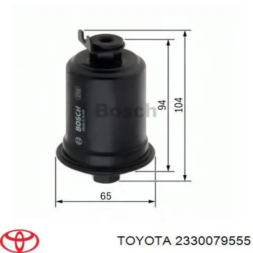 Filtr paliwa Toyota 2330079575 cena, od 9,92 USD