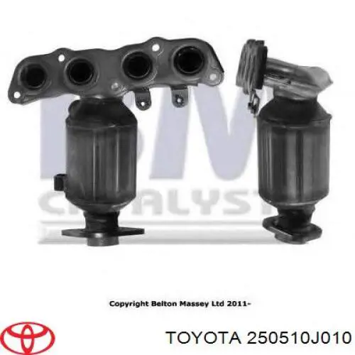 Do koszyka 250510J010 Toyota Konwerter-katalizator