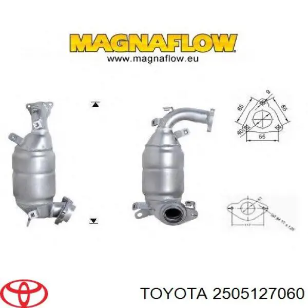 Do koszyka 2505127061 Toyota Konwerter-katalizator