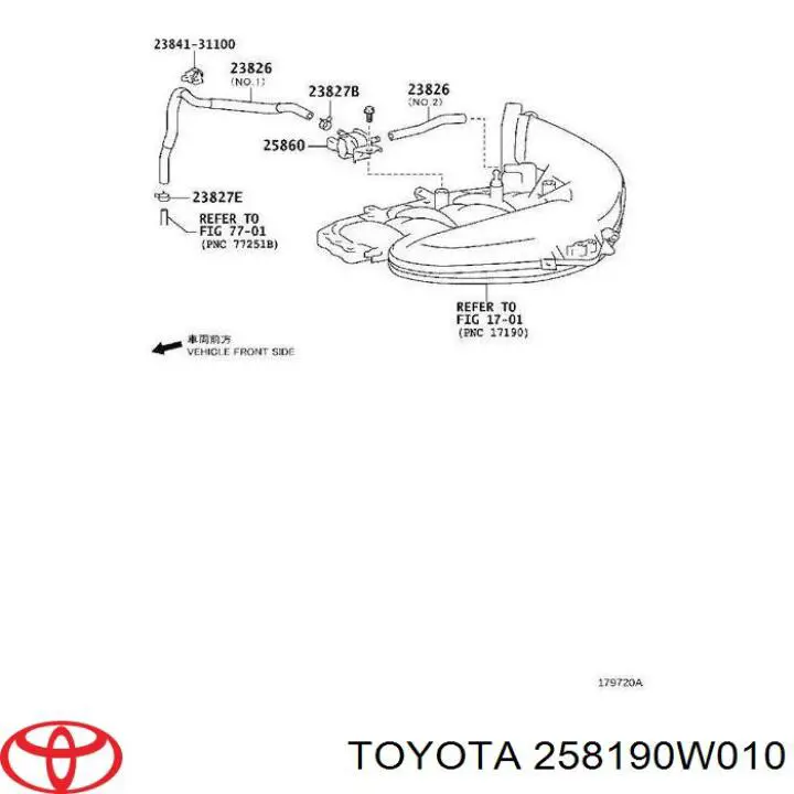 Przetwornik ciśnienia (solenoid) doładowania Toyota Yaris (P21)