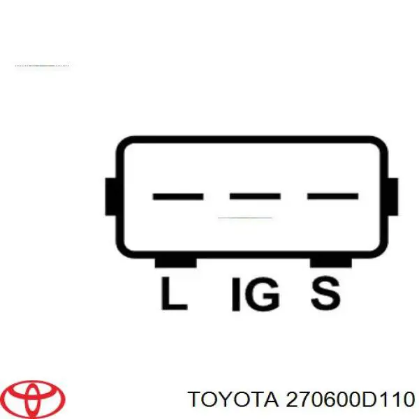 Alternator Toyota 270600D110 cena, od 105,67 USD
