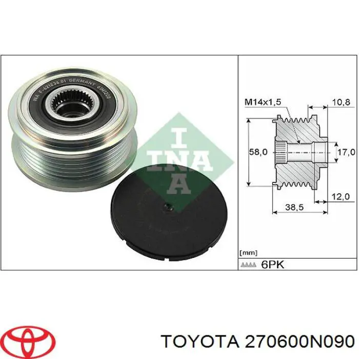 Alternator Toyota 270600N100 cena, od 127,46 USD
