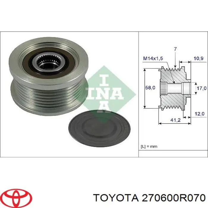 270600R070 Toyota alternator