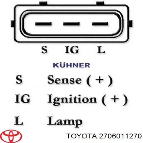 Alternator 2706011270 Toyota