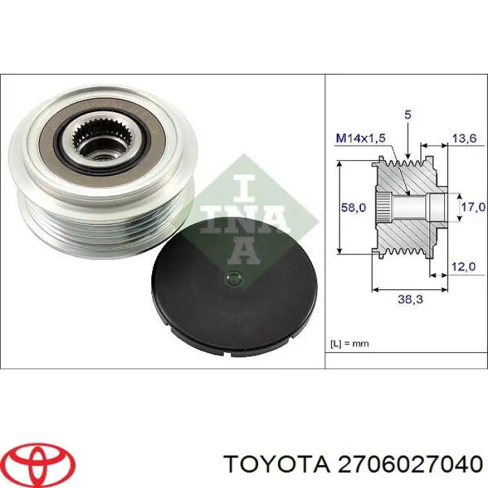 2706027040 Toyota Alternator