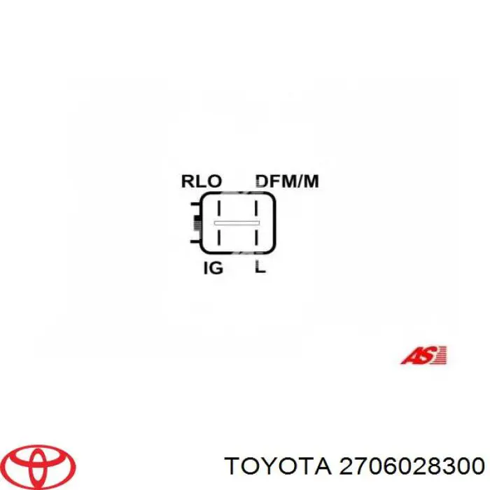 Alternator Toyota 2706028300 cena, od 113,24 USD