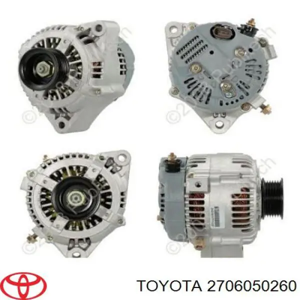 Alternator Toyota 2706050260 cena, od 316,21 USD