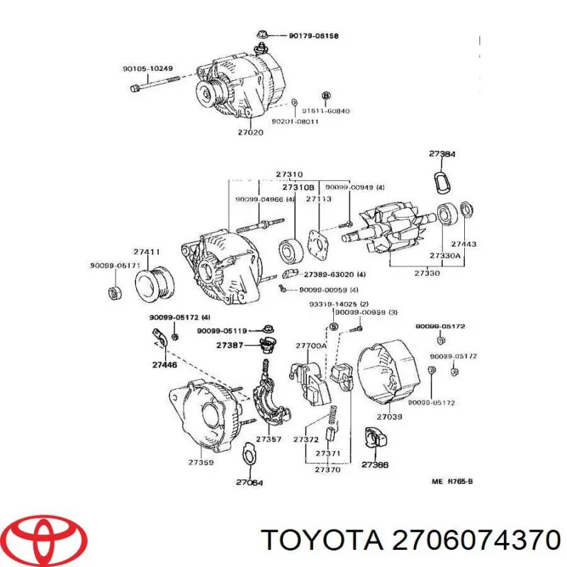 2706074370 Toyota alternator