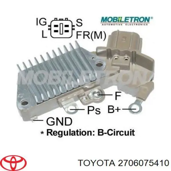 2706075410 Toyota Alternator