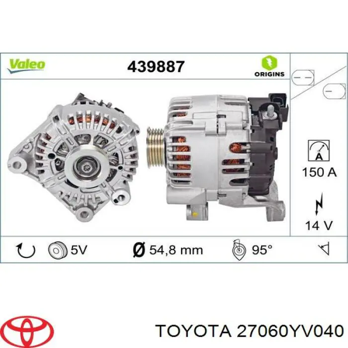 27060YV040 Toyota alternator