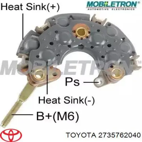 Mostek prostowniczy alternatora = Moster diodowy alternatora 2735762040 Toyota