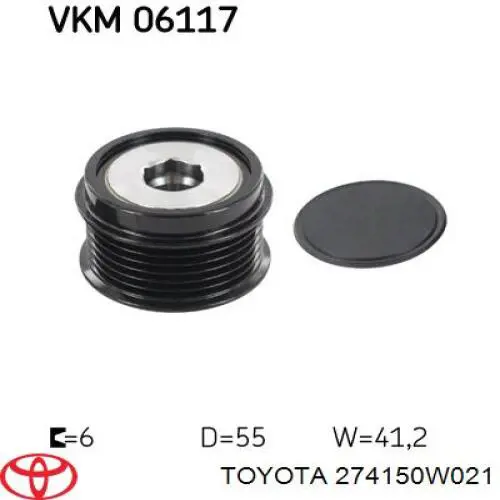 274150W020 Toyota Koło pasowe alternatora