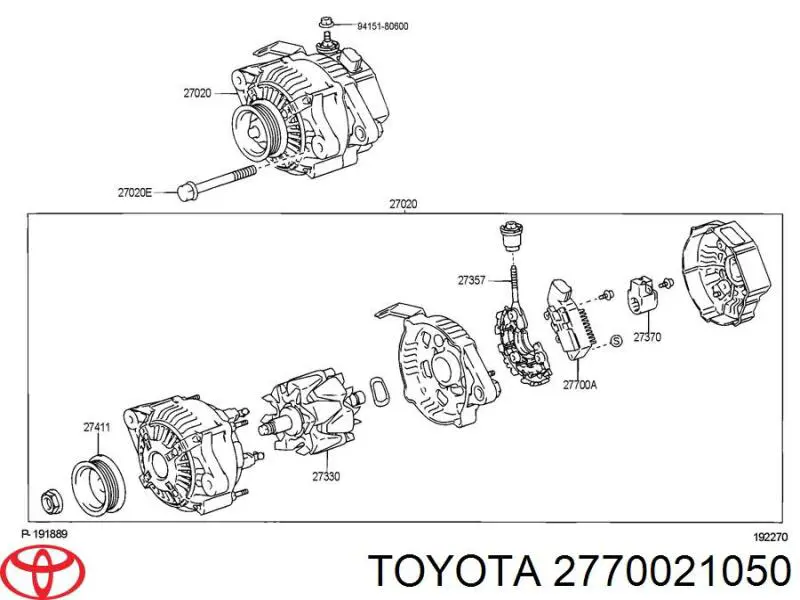 Regulator alternatora (przekaźnik ładowania) Toyota 2770021050 cena, od 24,23 USD