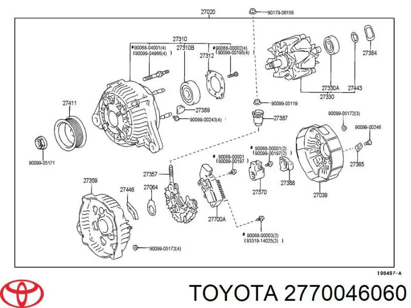 Regulator alternatora (przekaźnik ładowania) Toyota 2770046060 cena, od 30,28 USD