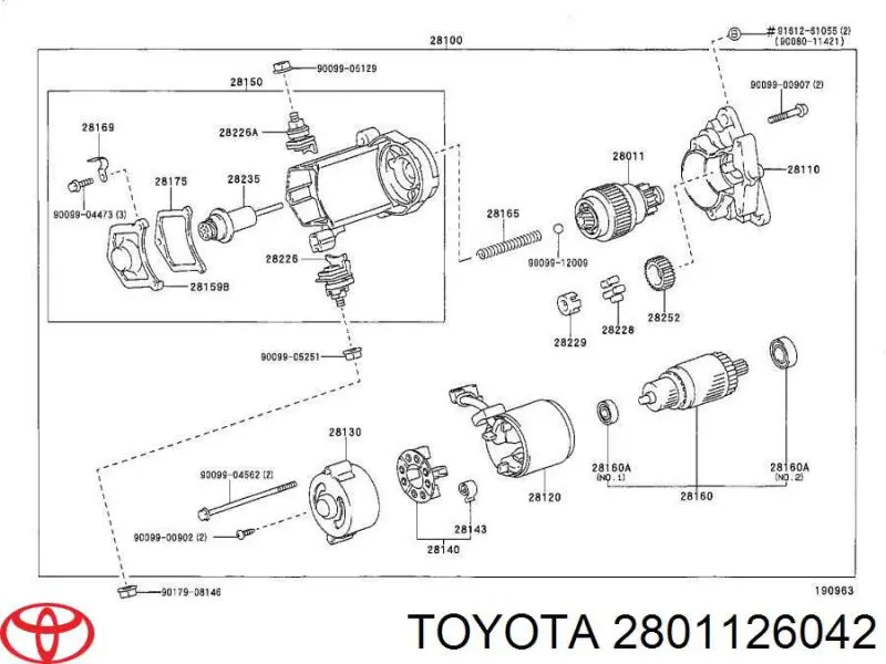 Bendiks rozrusznika Toyota 2801126042 cena, od 10,65 USD