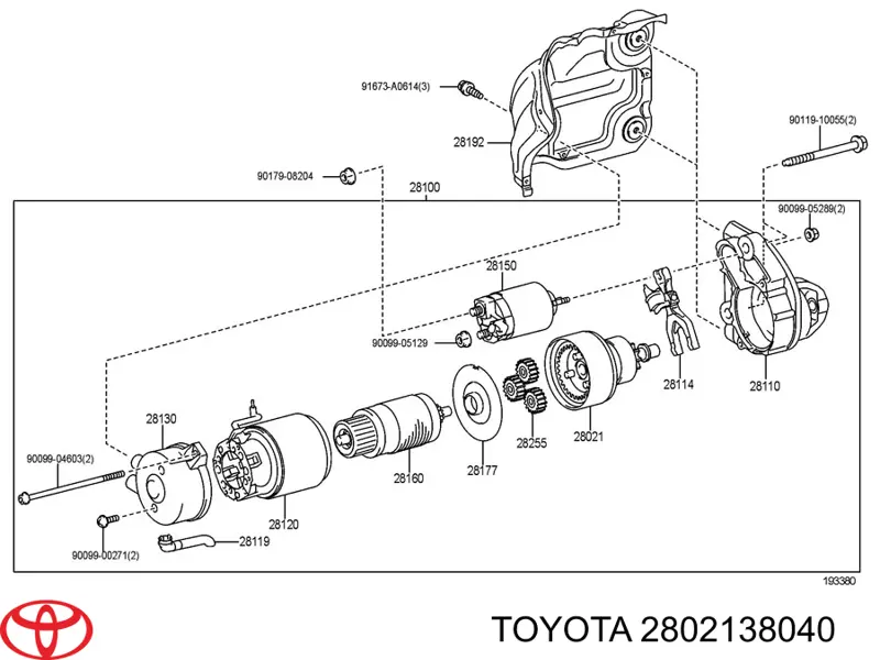 2802138040 Toyota bendiks rozrusznika