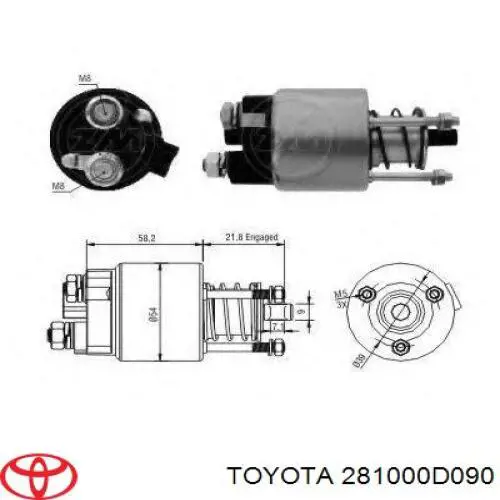 Rozrusznik Toyota 281000D090 cena, od 112,49 USD