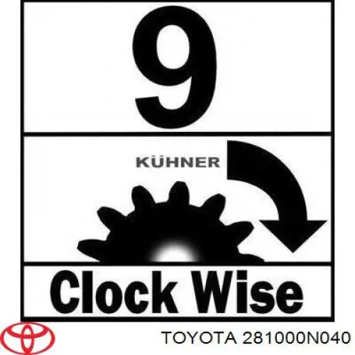 281000N040 Toyota Rozrusznik