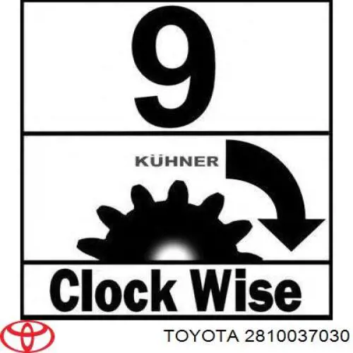 Do koszyka 2810037030 Toyota Rozrusznik