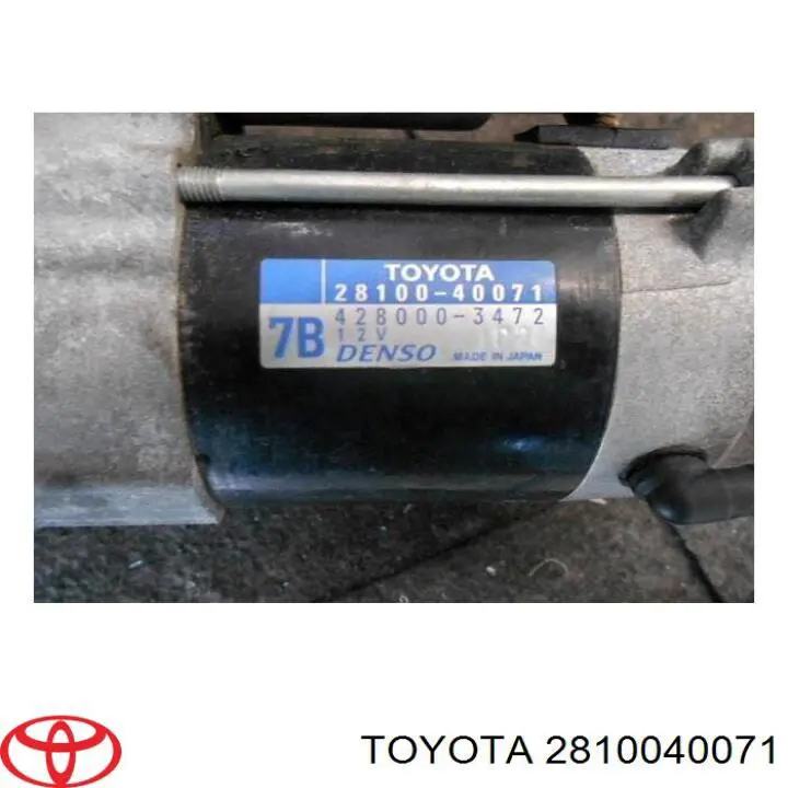 2810040071 Toyota rozrusznik