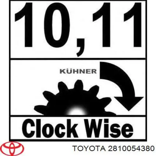 Rozrusznik 2810054380 Toyota