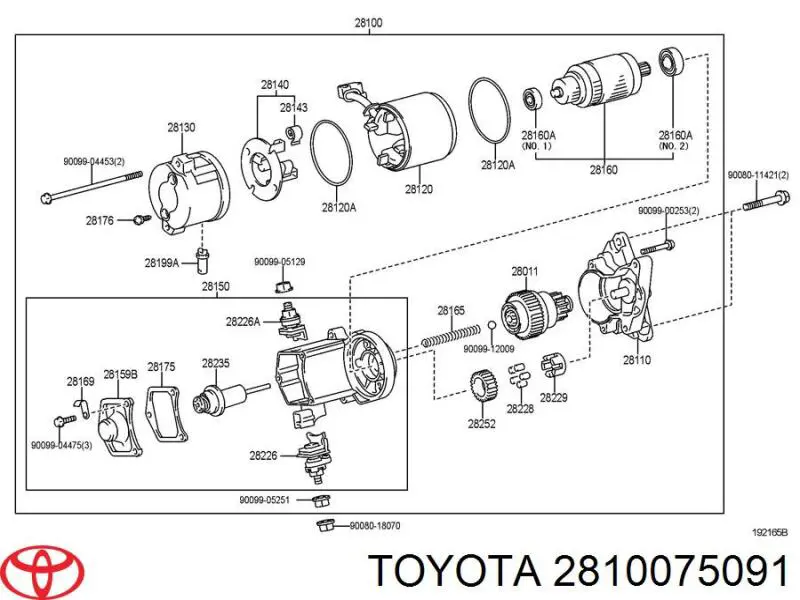 2810075091 Toyota Rozrusznik
