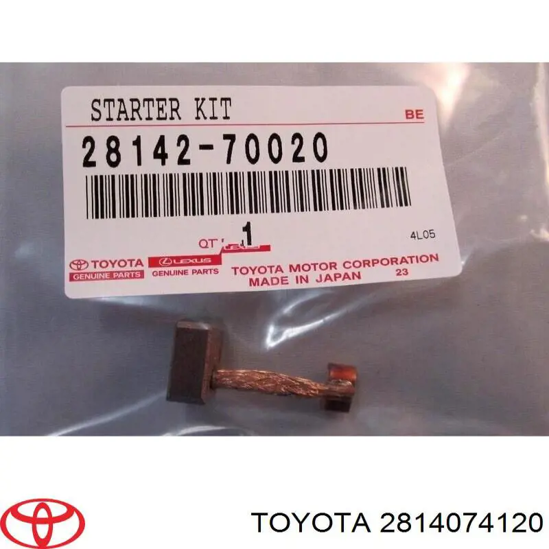 2814074120 Toyota Szczotka rozrusznika
