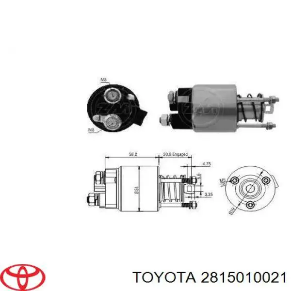 2815010021 Toyota Elektromagnes rozrusznika