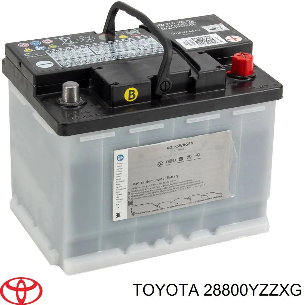 Do koszyka 28800YZZXG Toyota Bateria (akumulator)