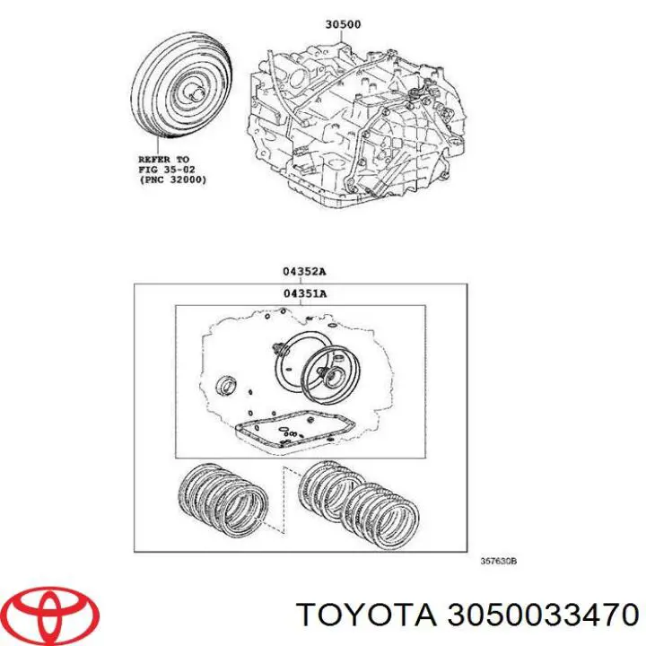 Automatyczna skrzynia biegów, kompletna Toyota 3050033470 cena, od 15435,00 USD