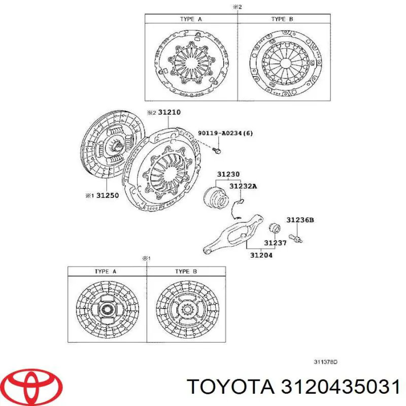  Widełki sprzęgła Toyota FORTUNER 