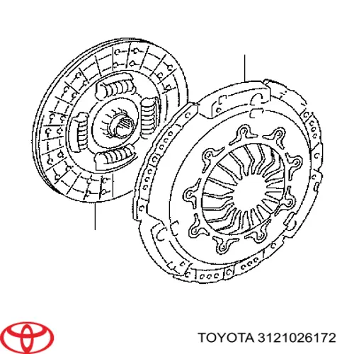 Docisk sprzęgła Toyota 3121035200 cena, od 114,47 USD