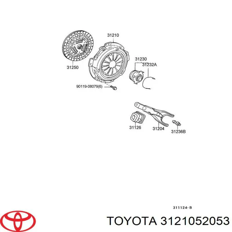 3121052053 Toyota Docisk sprzęgła