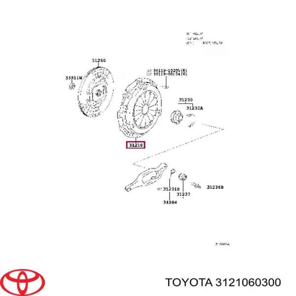 Docisk sprzęgła Toyota Land Cruiser SUV (J200) (2007 - 2021) cena, od 417,86 USD